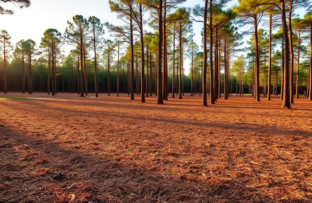 Cleared pine forest