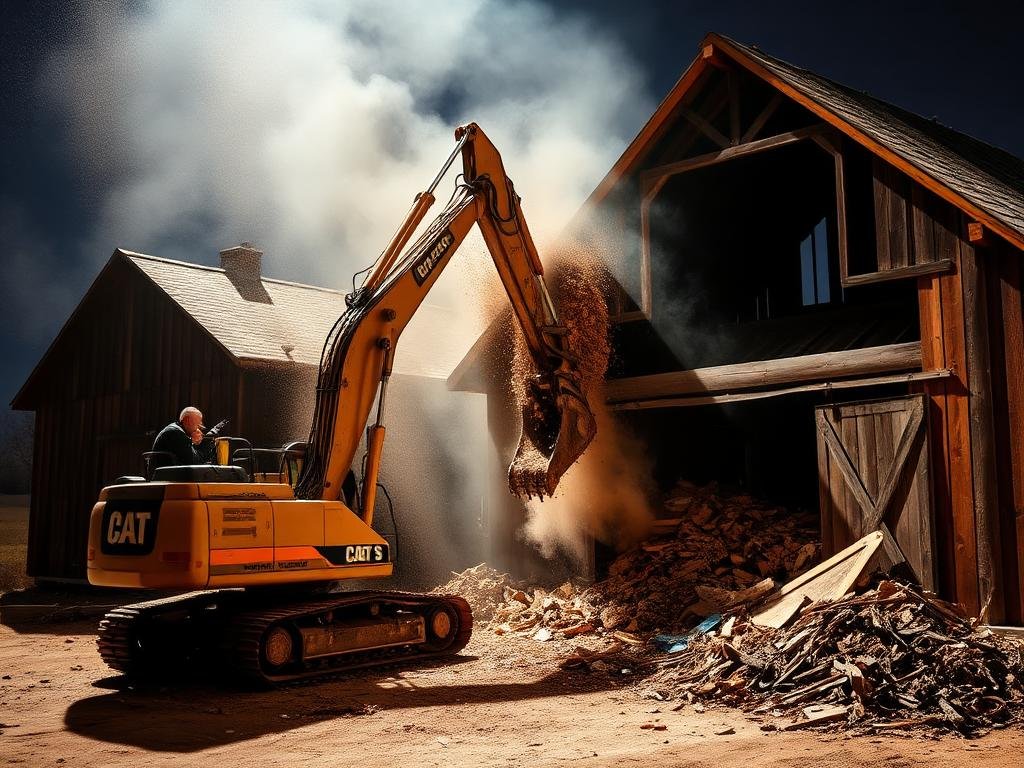 Barn demolition